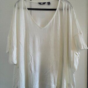 Lands End Oversized White linen T-Shirt